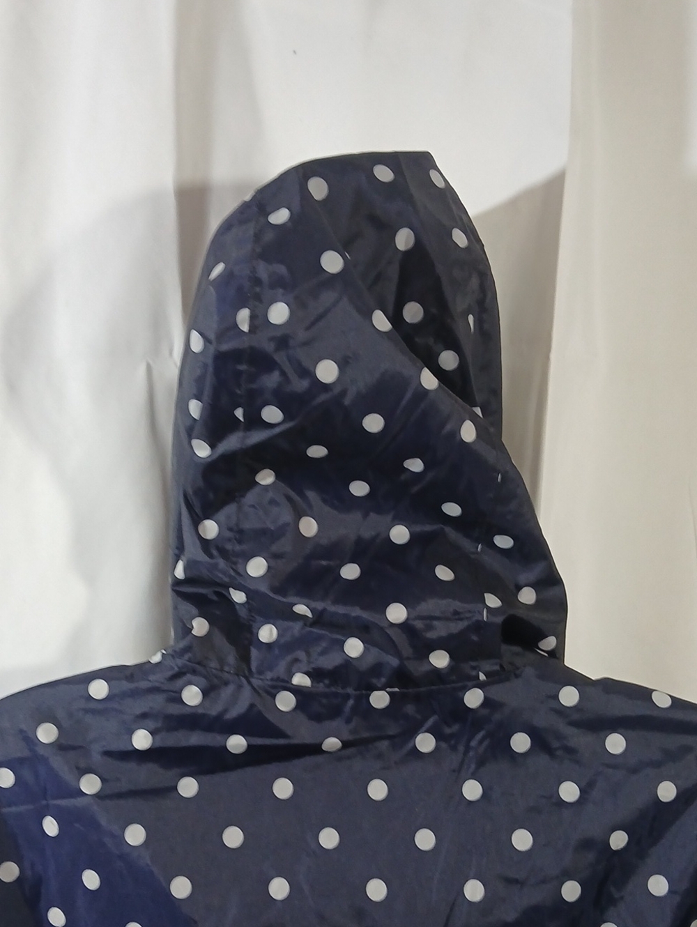 Joules NWT Womens 10 Rain Jacket Parka Blue Polka Dot Packable Waterproof Hooded - Picture 10 of 16